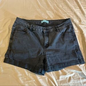 Wax Jean Butt! I Love You Black Denim Shorts